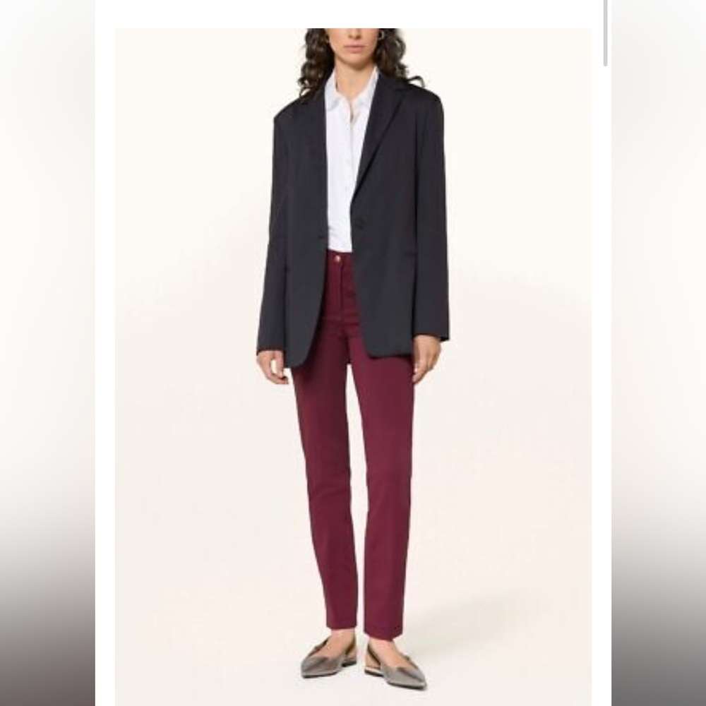 🔥 NWOT PAMELA HENAON Burgundy Women's Trousers - Fall transition - size 6 - Picture 2 of 6